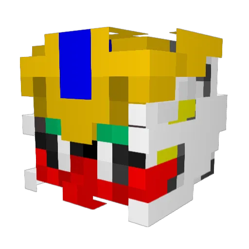 Aroaralio Minecraft avatar head, 3D render