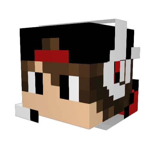 Arocks9000 Minecraft avatar head, 3D render