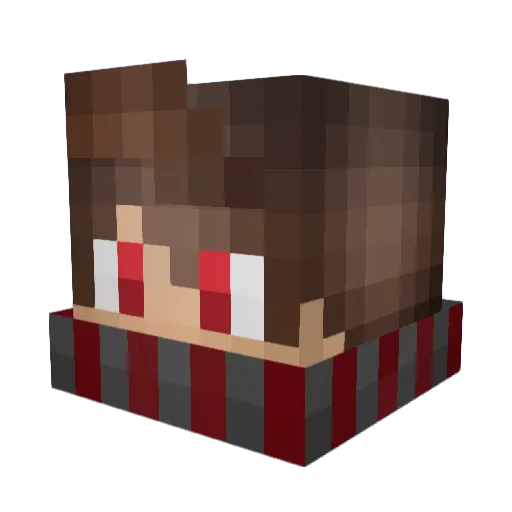 ArodYT Minecraft avatar head, 3D render