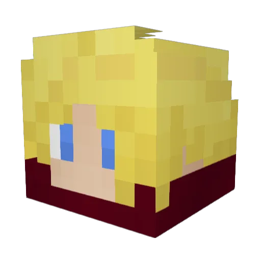 Arogon12345 Minecraft avatar head, 3D render