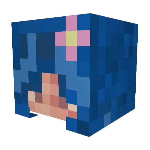 Aroharin Minecraft avatar head, 3D render