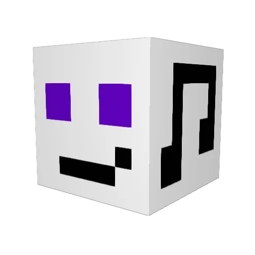 Aroject Minecraft avatar head, 3D render