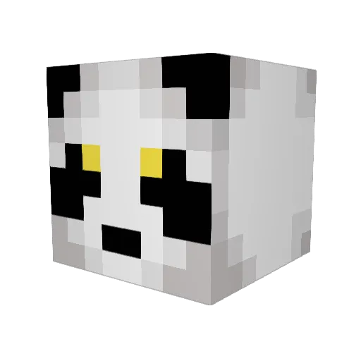 Aromain Minecraft avatar head, 3D render
