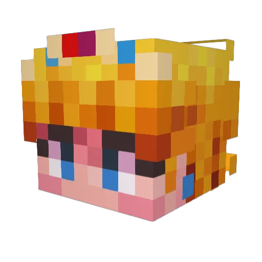 Aromathy Minecraft avatar head, 3D render