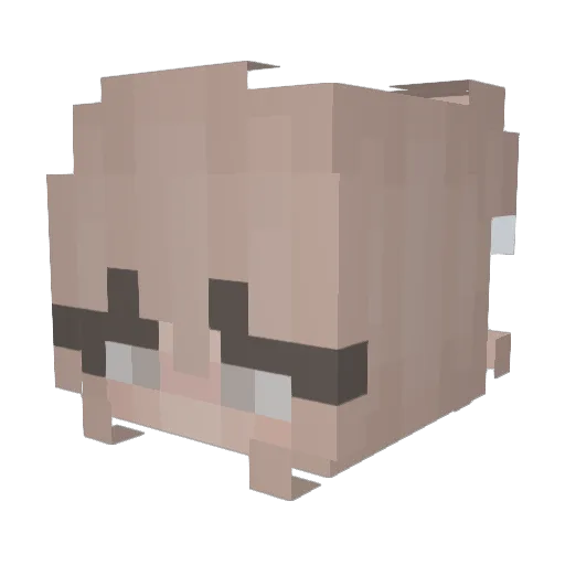 Aromchik Minecraft avatar head, 3D render