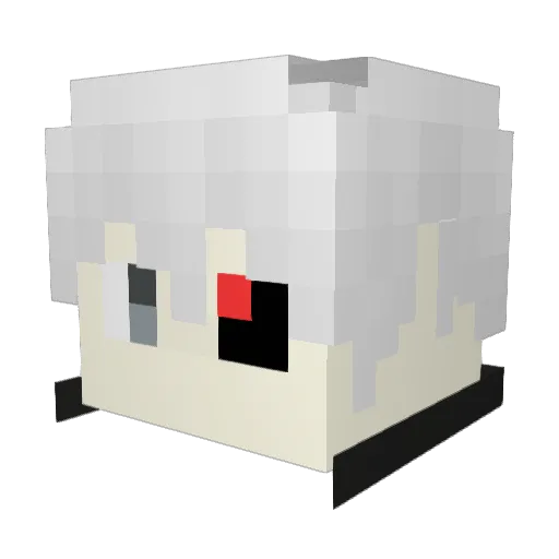 Aron115 Minecraft avatar head, 3D render