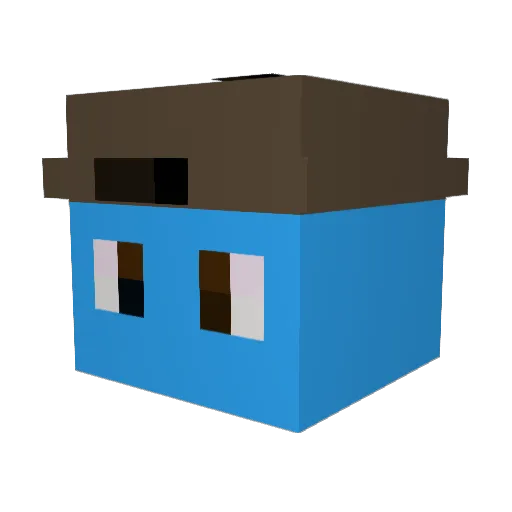 Aron497 Minecraft avatar head, 3D render