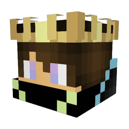 AronMan136 Minecraft avatar head, 3D render