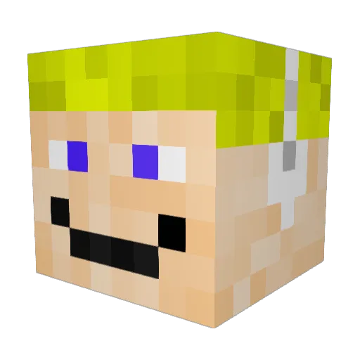 AronVreugd Minecraft avatar head, 3D render