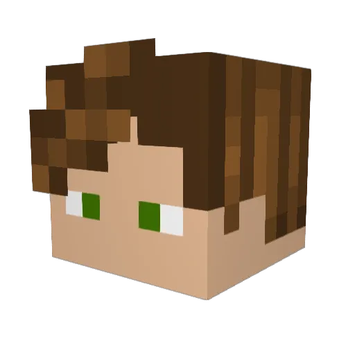 AronaDal Minecraft avatar head, 3D render
