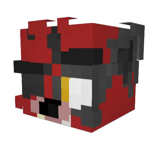 Aronfakiu Minecraft avatar head, 3D render