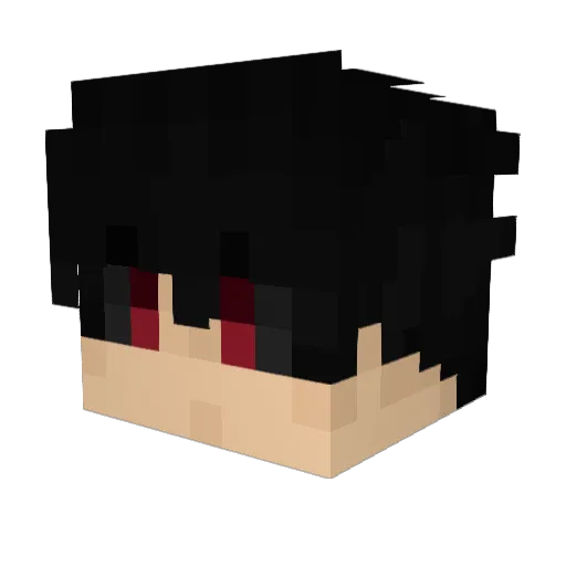 AroniXx Minecraft avatar head, 3D render
