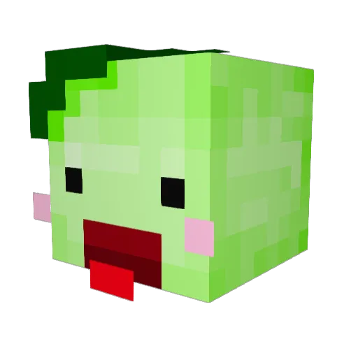 Aronia_ Minecraft avatar head, 3D render