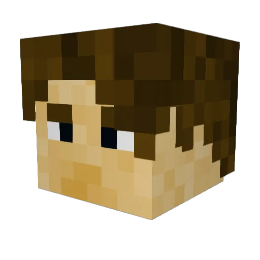 Aronman110 Minecraft avatar head, 3D render