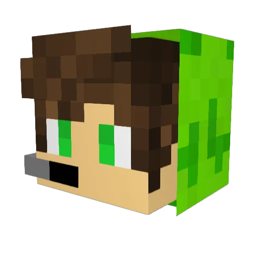 Aronmon Minecraft avatar head, 3D render