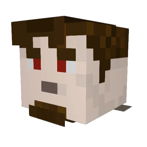 Aronoz Minecraft avatar head, 3D render