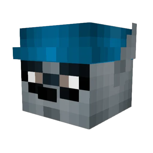 Aronsly Minecraft avatar head, 3D render