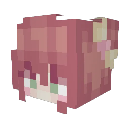 Arooku Minecraft avatar head, 3D render