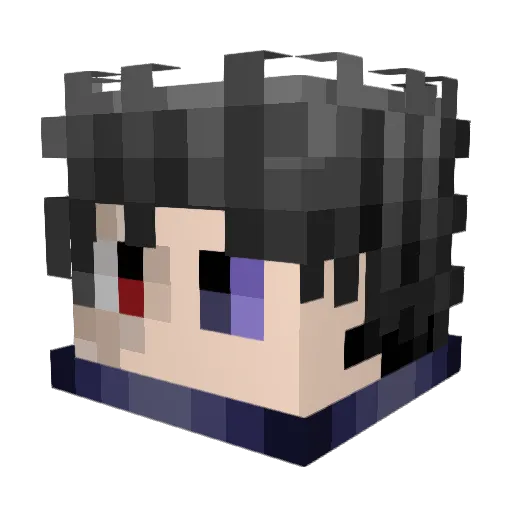 Aroori Minecraft avatar head, 3D render