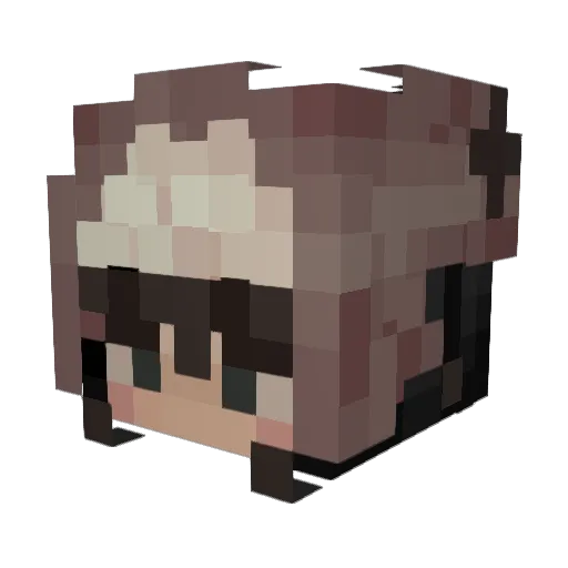 Arosa777 Minecraft avatar head, 3D render