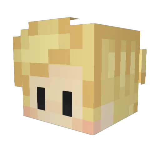 Arou009 Minecraft avatar head, 3D render