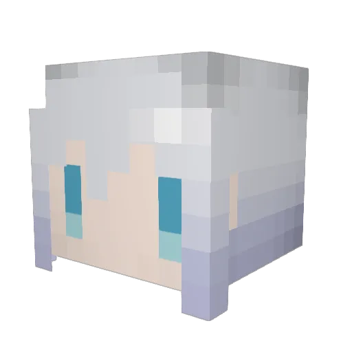 Arouge Minecraft avatar head, 3D render
