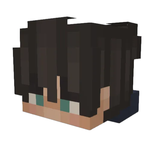Aroxiee Minecraft avatar head, 3D render