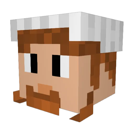 AroyMakMak Minecraft avatar head, 3D render