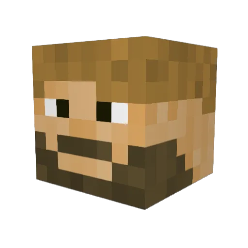 Arp1e Minecraft avatar head, 3D render