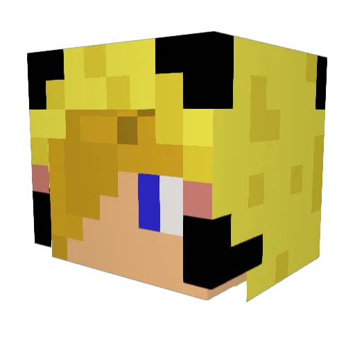 Arpeggioi Minecraft avatar head, 3D render