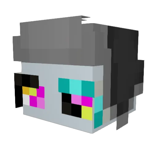 Arqacde Minecraft avatar head, 3D render