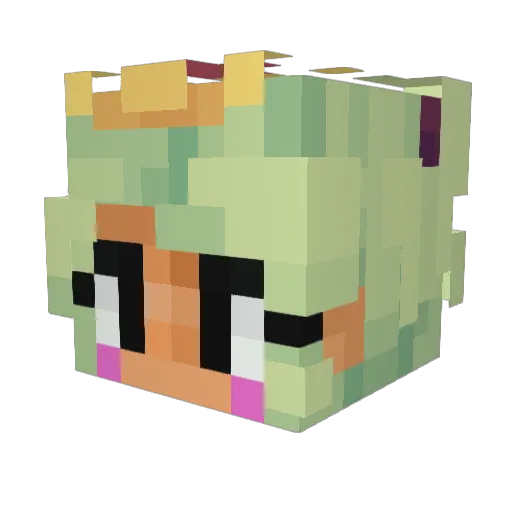 Arquerocrack Minecraft avatar head, 3D render