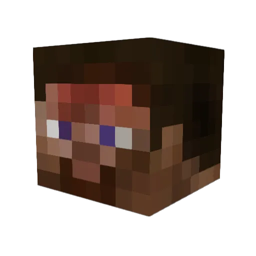 ArquiNeo Minecraft avatar head, 3D render