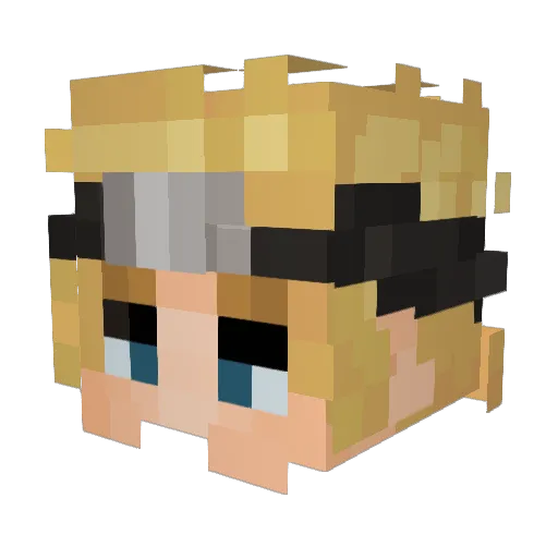 Arquiterio Minecraft avatar head, 3D render