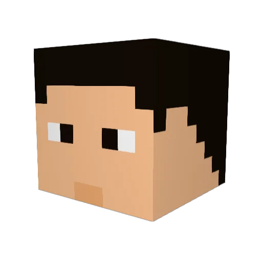 Arquixz Minecraft avatar head, 3D render