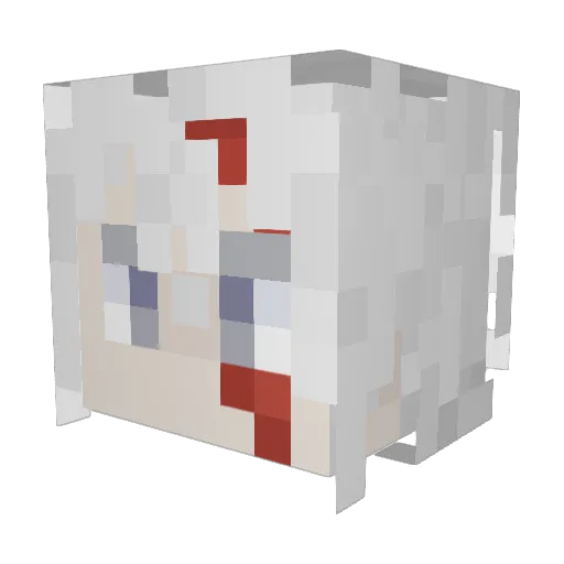 Arquwen Minecraft avatar head, 3D render