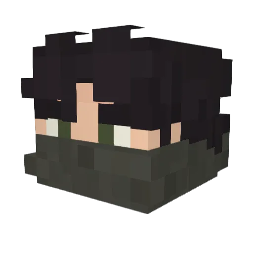 Arralbol Minecraft avatar head, 3D render