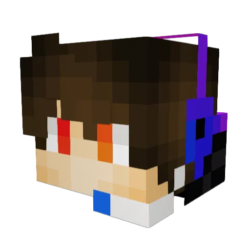 Arran8 Minecraft avatar head, 3D render