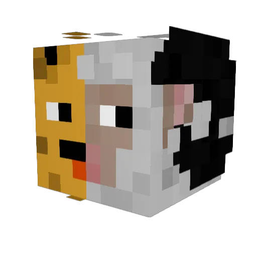 Arrct1c Minecraft avatar head, 3D render