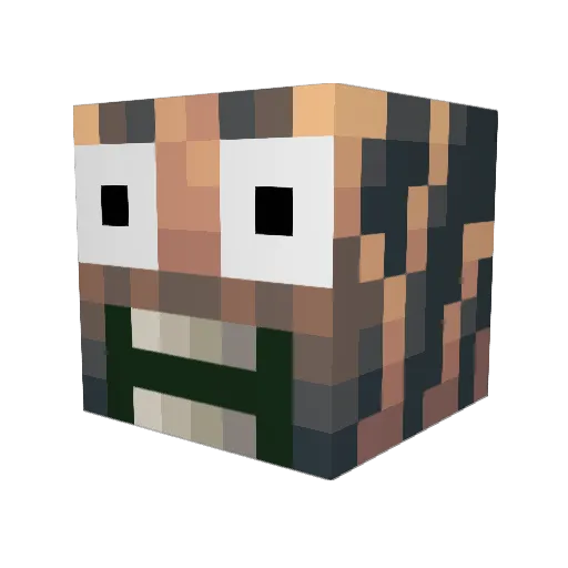 Arrdd Minecraft avatar head, 3D render