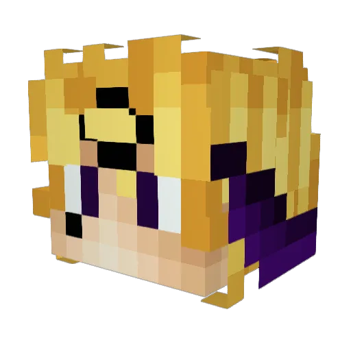 ArreaoA Minecraft avatar head, 3D render