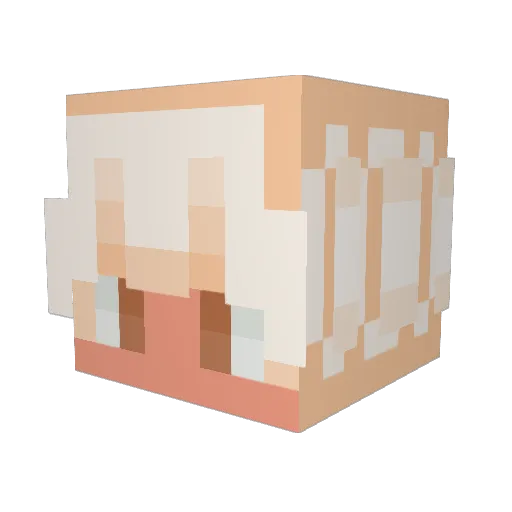 Arrelous Minecraft avatar head, 3D render
