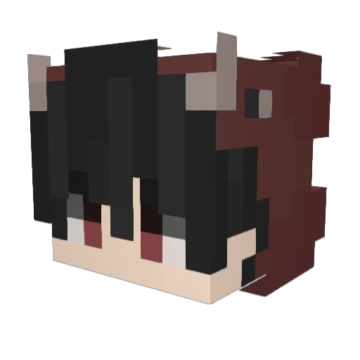 ArrenL Minecraft avatar head, 3D render