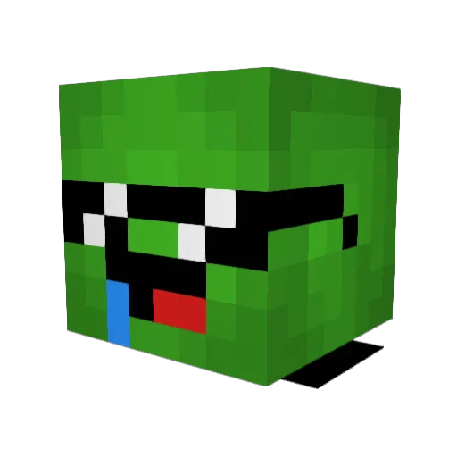 ArrestedTurtIe Minecraft avatar head, 3D render