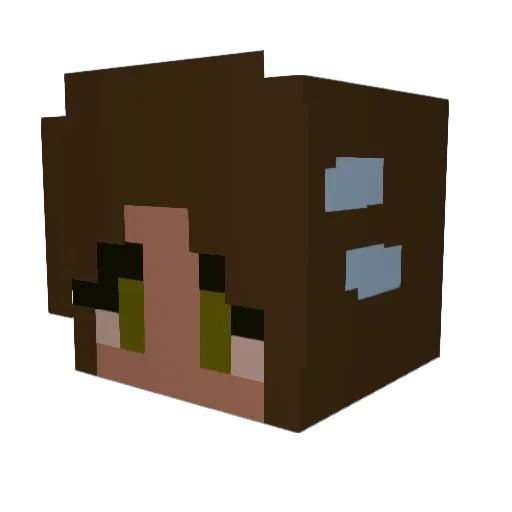 ArriMoK Minecraft avatar head, 3D render