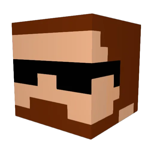 Arridir Minecraft avatar head, 3D render