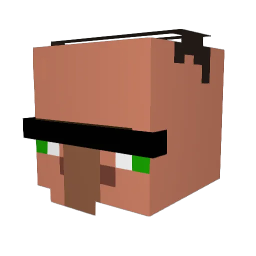 ArrietaX7 Minecraft avatar head, 3D render