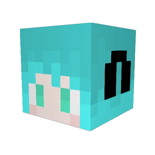 ArronKung Minecraft avatar head, 3D render