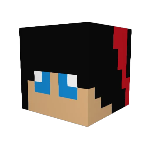 ArronaxKP Minecraft avatar head, 3D render