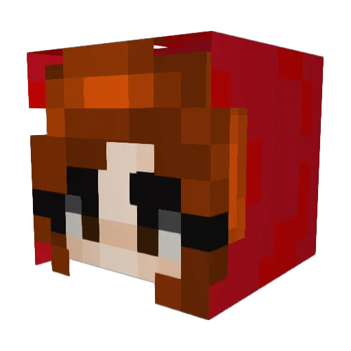 ArrowRed1 Minecraft avatar head, 3D render